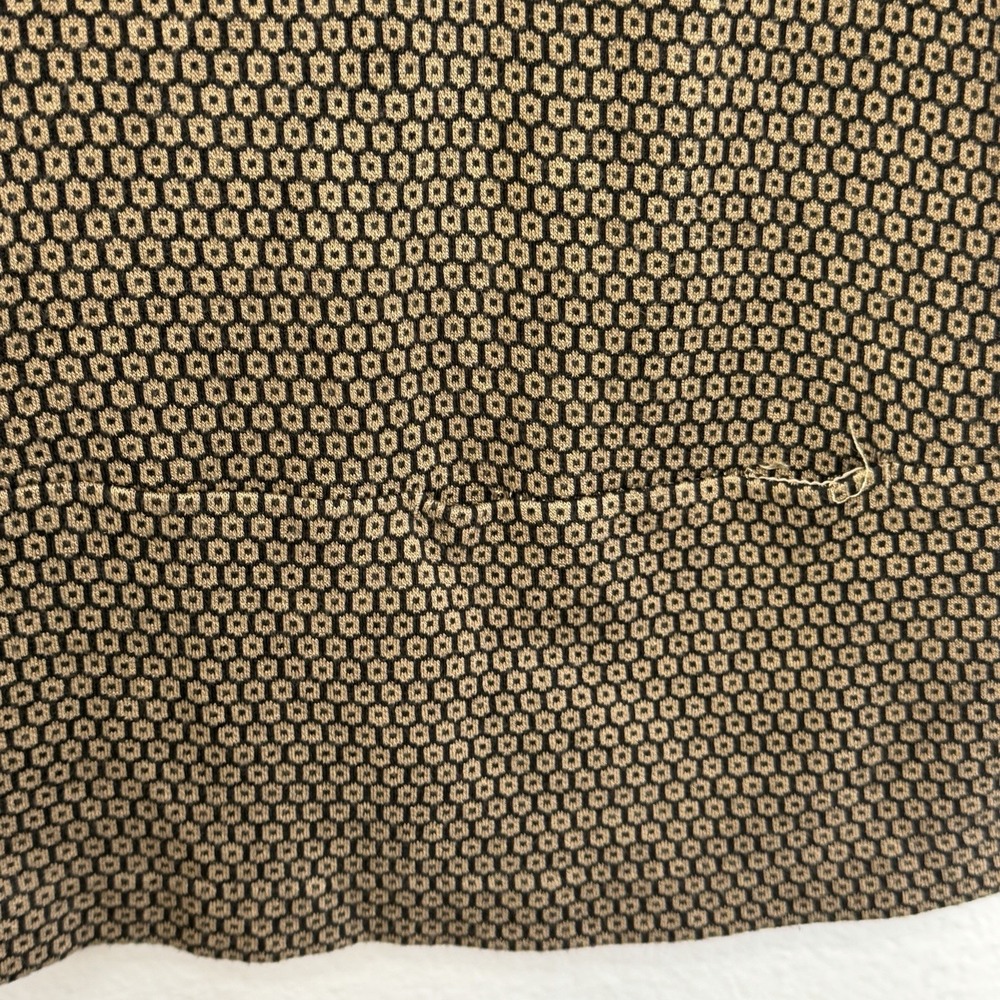 J Jill Tunic XL Camel & Black Geometric 3/4 Sleeve Workwear Capsule Wardrobe - Picture 11 of 15